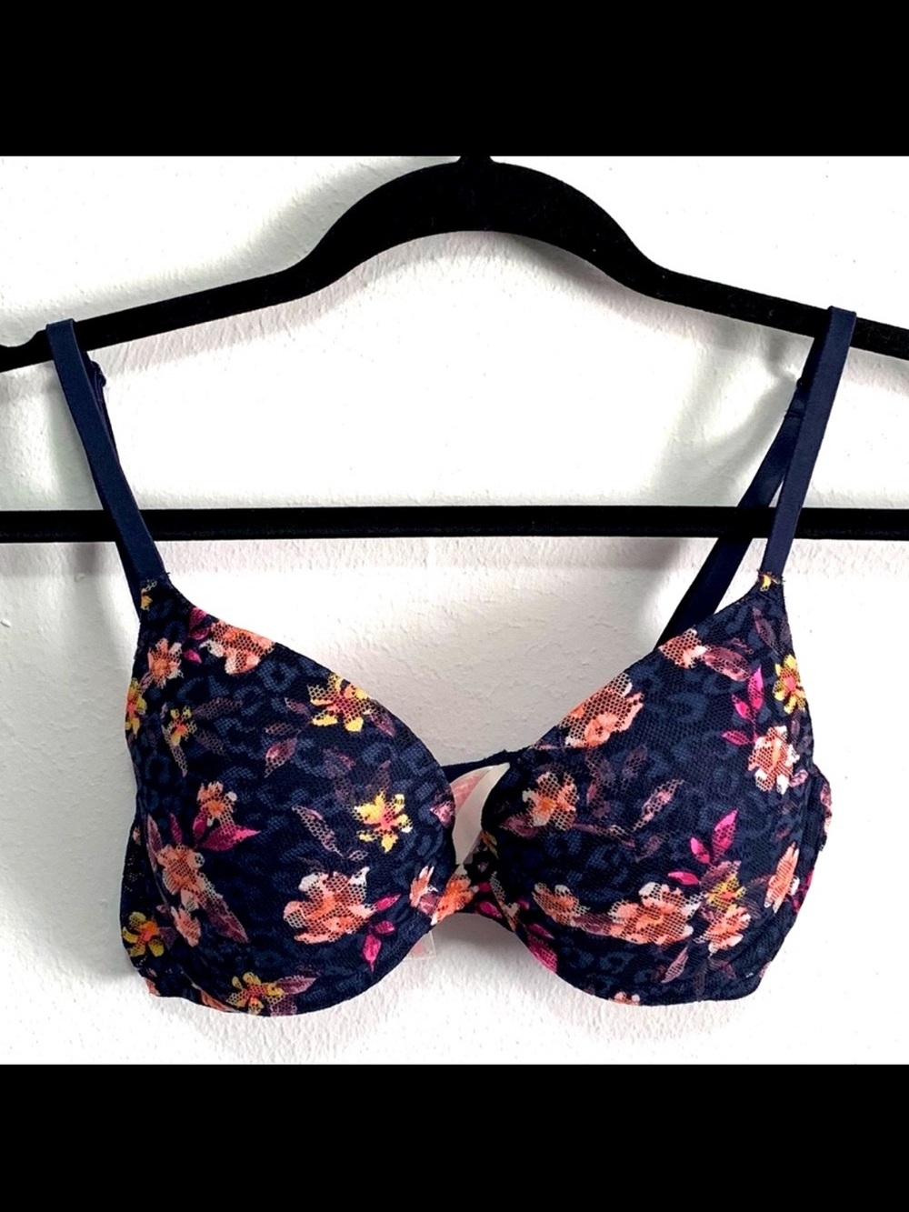 PINK Victoria’s Secret Floral & Animal Print “Wear Everywhere” Push-Up Bra